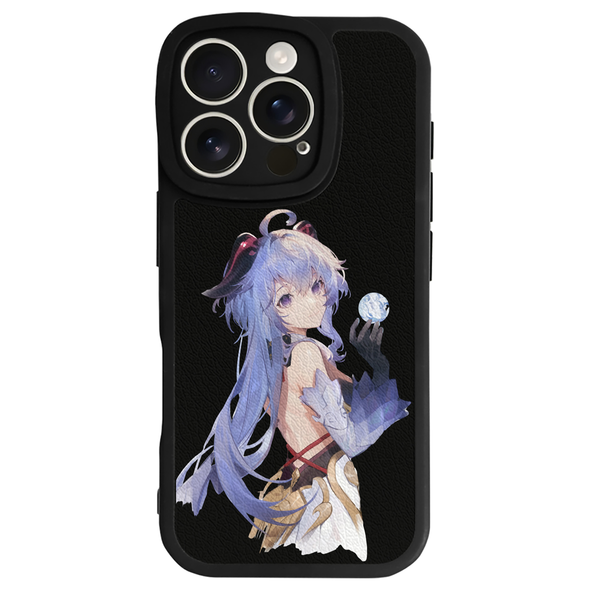 げんし神 甘雨 かんう genshin Ganyu 【iPhone 16シリーズ対応】シリコンスマホケース（レザー調） 材質：シリコン